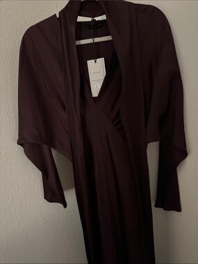 Zara Satin Dress With Handkerchief